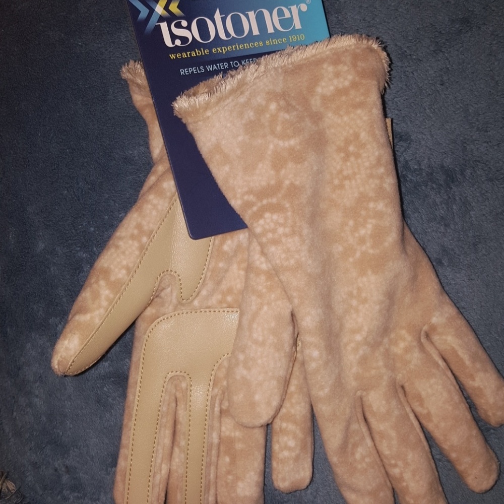 Creme patterned gloves Smart Dry